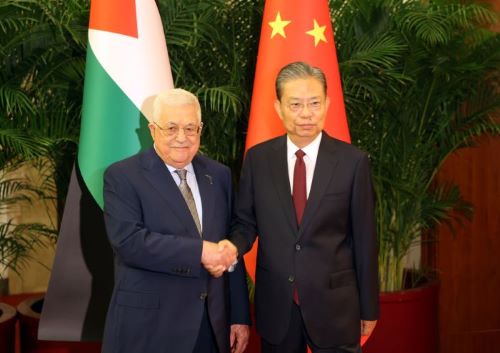 الرئيس يلتقي رئيس المجلس الشعبي الوطني الصيني