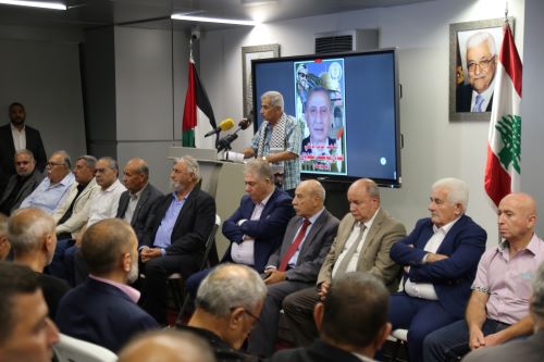 حفل تأبين للنقابي صالح العدوي في سفارة فلسطين  فيصل: نذر حياته للدفاع عن الثورة والشعب وحقوق اللاجئي