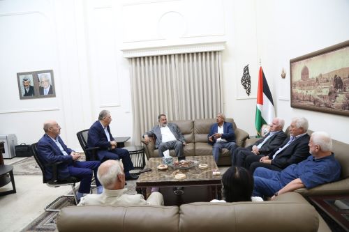 الاحمد يلتقي امين عام التنظيم الشعبي الناصري النائب اسامة سعد