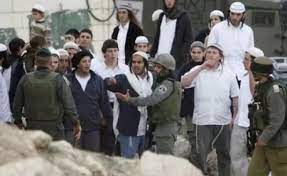 مستعمرون يؤدون طقوسا تلمودية في منطقة الكرمل الأثرية في يطا