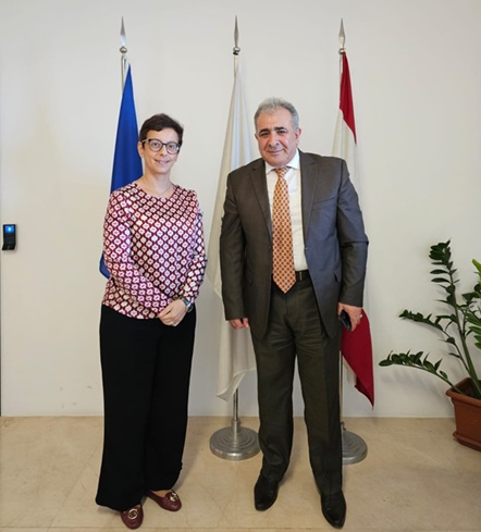 السفير الاسعد يلتقي سفيرة قبرص في لبنان
