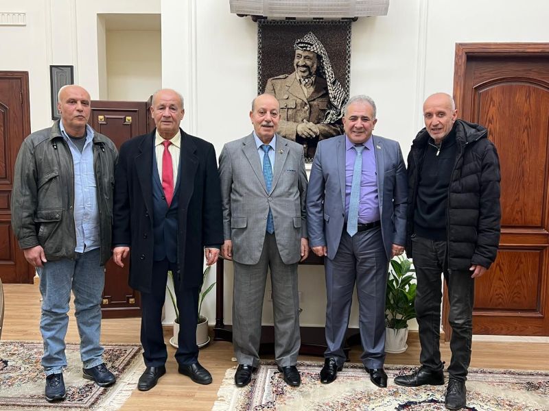 السفير الاسعد يستقبل وفداً من جبهة النضال الشعبي الفلسطيني