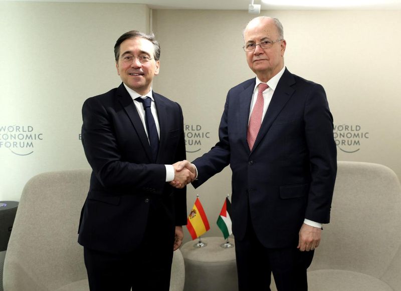 مصطفى يبحث مع وزير خارجية إسبانيا التنسيق وتعزيز الدعم السياسي والدبلوماسي والمالي لدولة فلسطين