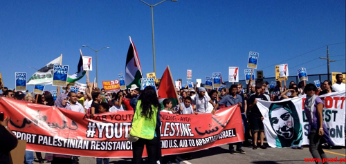 كاليفورنيا: منع سفينة إسرائيلية من تفريغ حمولتها وطردها تضامنا مع أبناء شعبنا