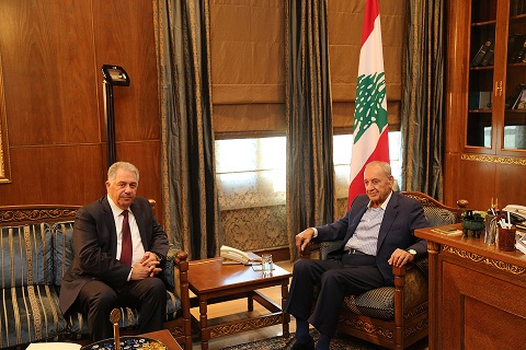 دبور يبحث مع رئيس مجلس النواب اللبناني الاوضاع الفلسطينية